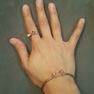 Kate Spade Love Notes Rose Ring and Bracelet